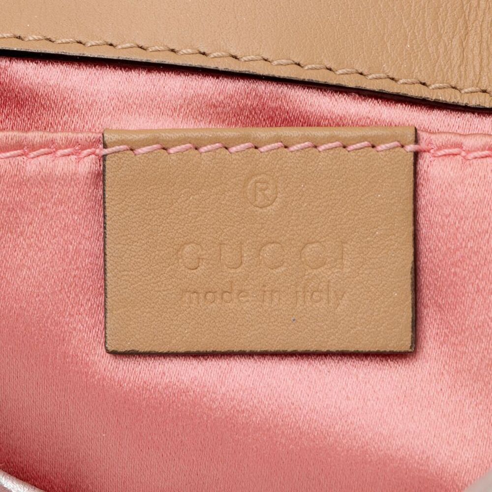 Gucci Metallic Matelasse Leather Pearl GG Marmont Mini Flap Bag - FINAL SALE - Picture 8 of 15